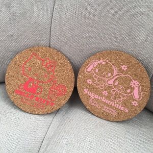 🩷 New Hello Kitty & SugarBunnies Cork Coasters Round